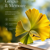 Ginkgo Biloba - Complément Naturel Mémoire, Concentration & Circulation